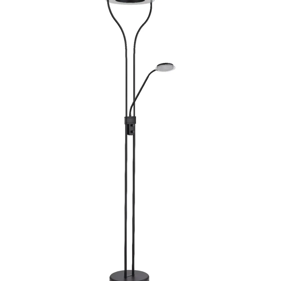Lattiavalaisin lukuvalolla Globo Ebro, 20W, 3000K, musta