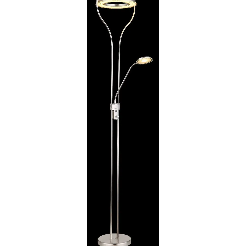 Lattiavalaisin lukuvalolla Globo Ebro, 20W, 3000K, musta
