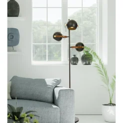 Lattiavalaisin Aneta Lighting Bow 3x7W Ø475x1520 mm IP20 GU10 musta