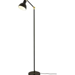 Lattiavalaisin Aneta Lighting Dublin musta/mattamessinki