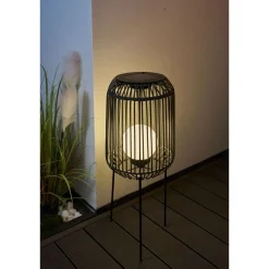 Lattiavalaisin aurinkokennolla Paulmann Pauleen Sunshine Coziness, 3000K, musta/harmaa