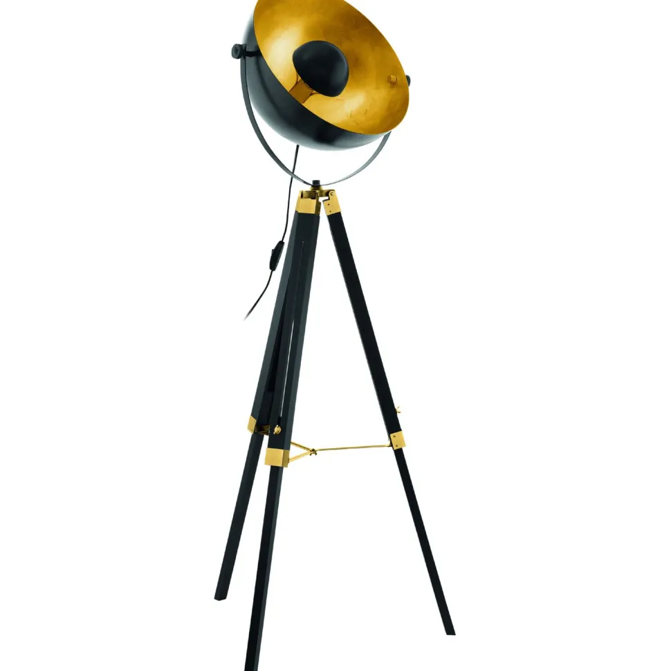 Lattiavalaisin Eglo Covaleda 164cm E27 musta/kulta