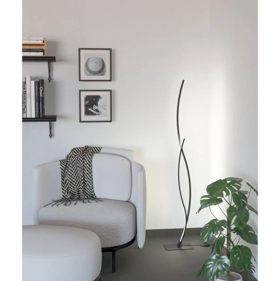 Lattiavalaisin Eglo Grisolia LED musta