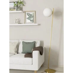 Lattiavalaisin Eglo Rondo 4, 174.5cm, E27, 40W, IP20, messinki/valkoinen