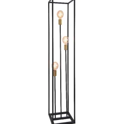 Lattiavalaisin FocusLight Svana 140cm, musta/messinki
