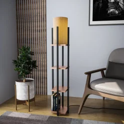Lattiavalaisin hyllyköllä Linento Lighting 8120, 130cm, kulta/valkoinen