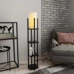 Lattiavalaisin hyllyköllä Linento Lighting 8120, 130cm, kulta/valkoinen