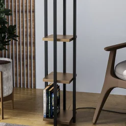 Lattiavalaisin hyllyköllä Linento Lighting 8120, 130cm, kulta/valkoinen