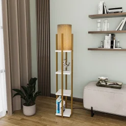 Lattiavalaisin hyllyköllä Linento Lighting 8120, 130cm, kulta/valkoinen