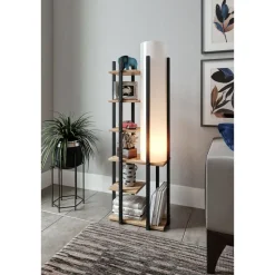 Lattiavalaisin hyllyköllä Linento Lighting Moda Dor SRC, 135cm, musta/natural
