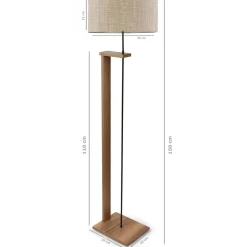 Lattiavalaisin Linento Lighting AYD-2822, beige/ruskea