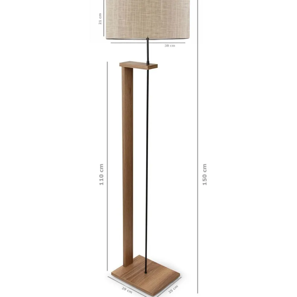 Lattiavalaisin Linento Lighting AYD-2822, beige/ruskea