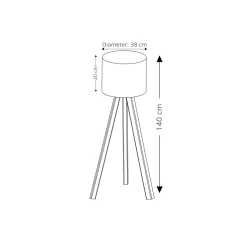 Lattiavalaisin Linento Lighting AYD-1566, keltainen/kermanvalkoinen