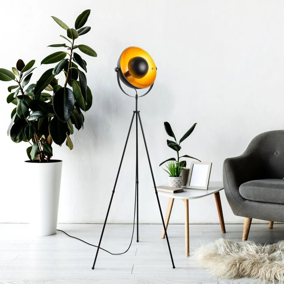 Lattiavalaisin Linento Lighting Bergerella 160 cm musta/kulta