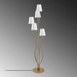 Lattiavalaisin Linento Lighting Bonibon 160 cm 5-osainen kulta/beige