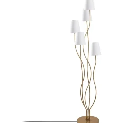 Lattiavalaisin Linento Lighting Bonibon 160 cm 5-osainen kulta/beige