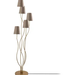 Lattiavalaisin Linento Lighting Bonibon 160 cm 5-osainen kulta/beige