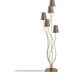 Lattiavalaisin Linento Lighting Bonibon 160 cm 5-osainen kulta/beige