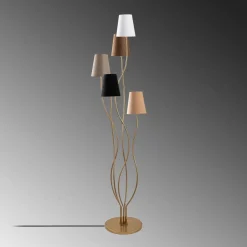 Lattiavalaisin Linento Lighting Bonibon 160 cm 5-osainen kulta/beige
