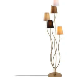 Lattiavalaisin Linento Lighting Bonibon 160 cm 5-osainen kulta/beige