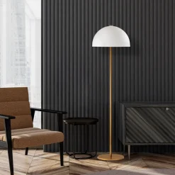 Lattiavalaisin Linento Lighting Bulbilla 154 cm kulta/valkoinen