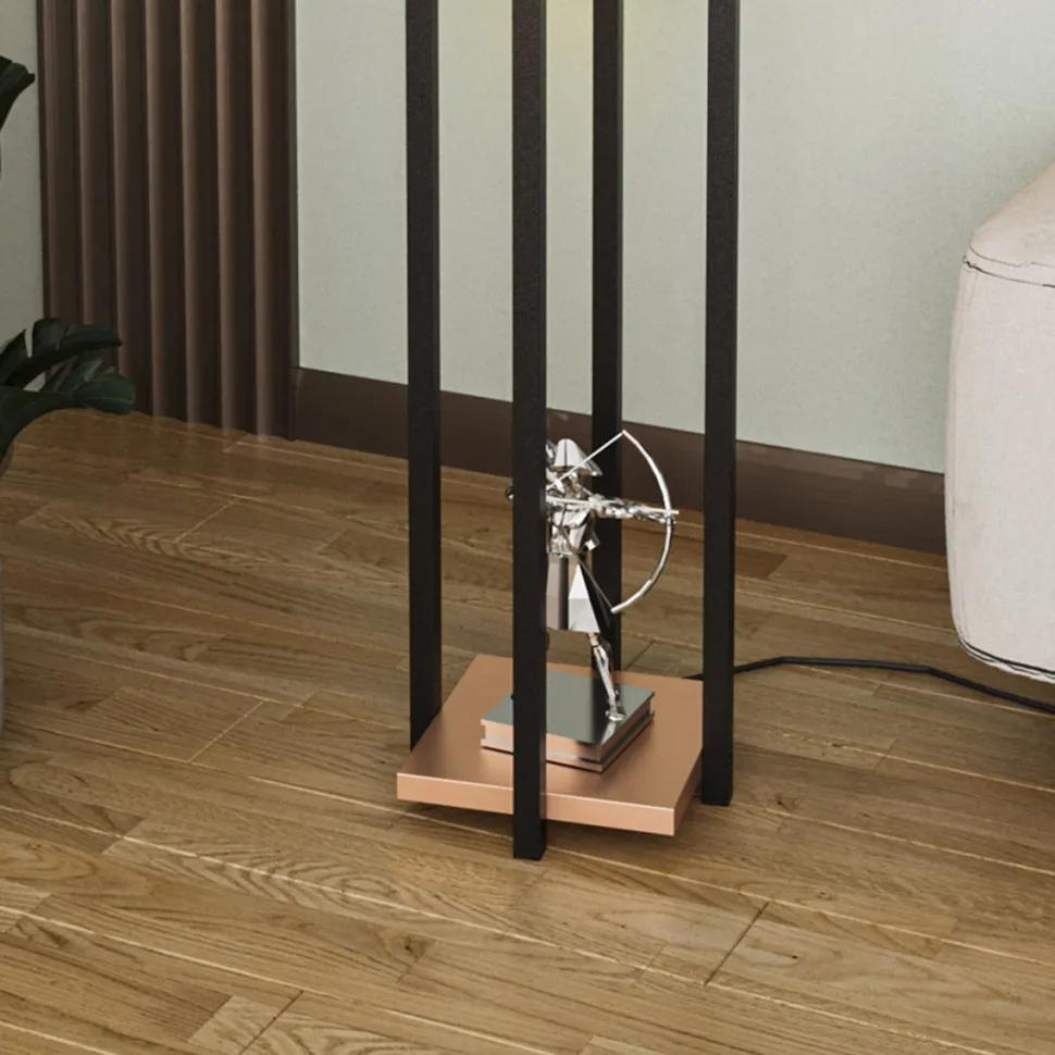 Lattiavalaisin Linento Lighting 8131, 130cm, musta/punainen