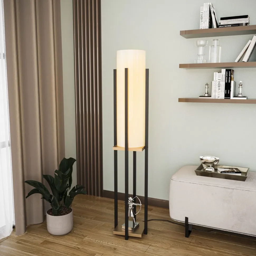 Lattiavalaisin Linento Lighting 8131, 130cm, musta/punainen