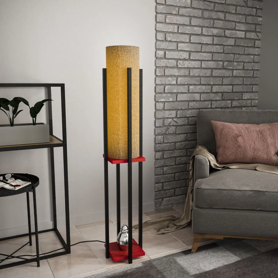 Lattiavalaisin Linento Lighting 8131, 130cm, musta/punainen