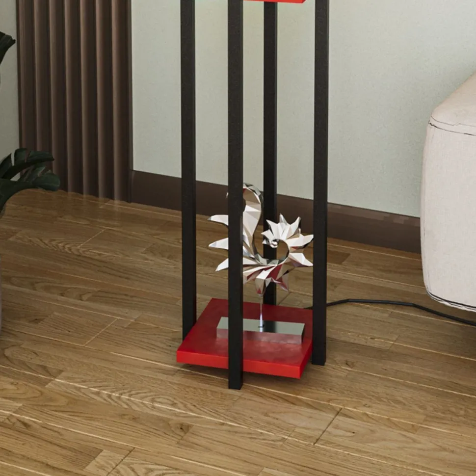 Lattiavalaisin Linento Lighting 8131, 130cm, musta/punainen