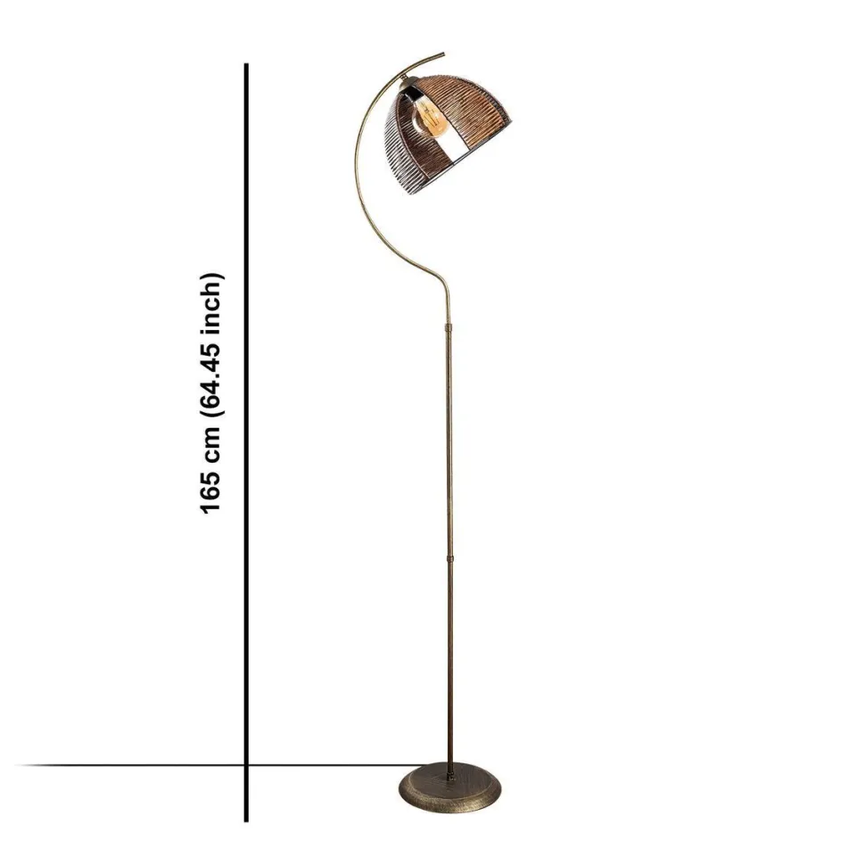 Lattiavalaisin Linento Lighting Demilune Floor, 165cm, antiikki