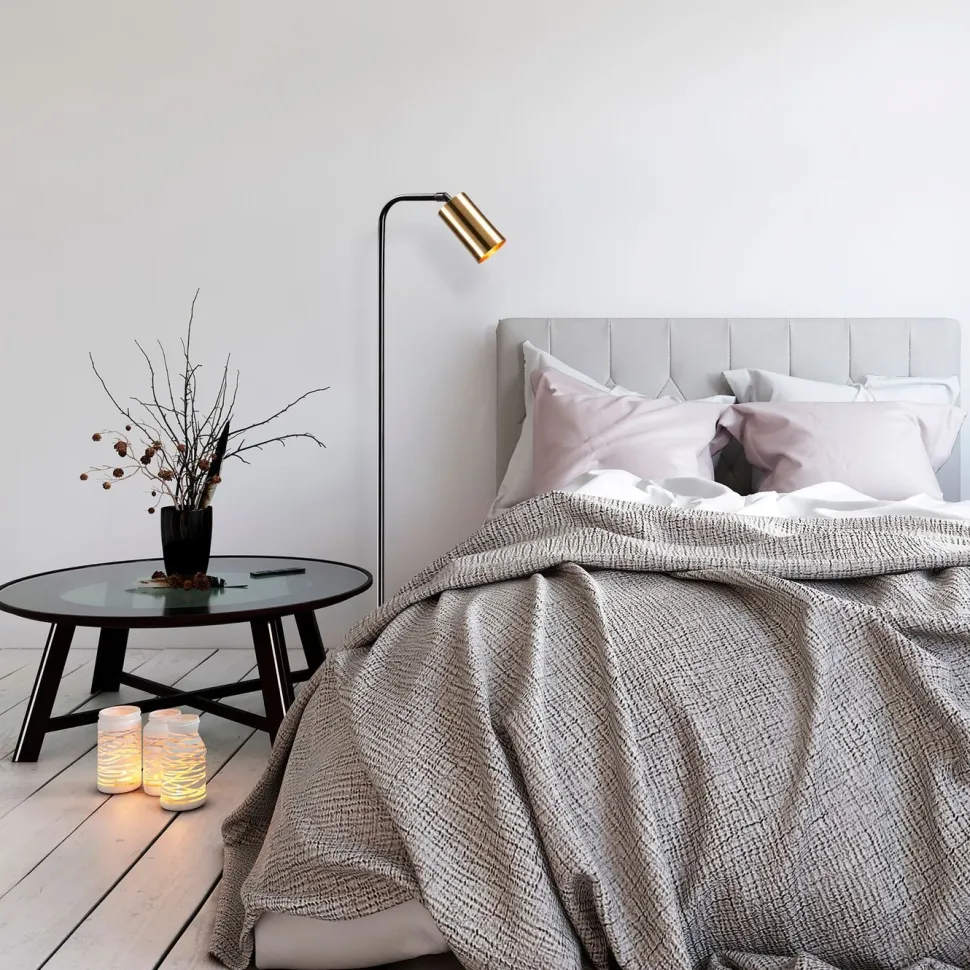 Lattiavalaisin Linento Lighting Emek 120 cm musta/kulta