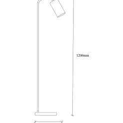 Lattiavalaisin Linento Lighting Emek 120 cm musta/kulta