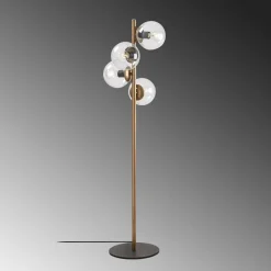 Lattiavalaisin Linento Lighting Faze 130 cm 4-osainen kulta/kirkas