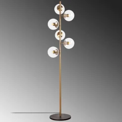 Lattiavalaisin Linento Lighting Fazli 163 cm 6-osainen kulta/kirkas