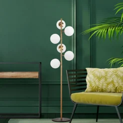 Lattiavalaisin Linento Lighting Fazli 163 cm 6-osainen kulta/kirkas