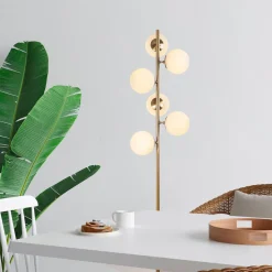 Lattiavalaisin Linento Lighting Fazli 163 cm 6-osainen kulta/kirkas