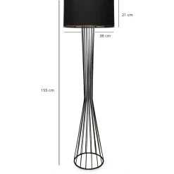 Lattiavalaisin Linento Lighting Fern 155 cm musta