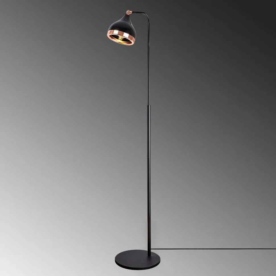 Lattiavalaisin Linento Lighting Mint 150 cm musta/kupari