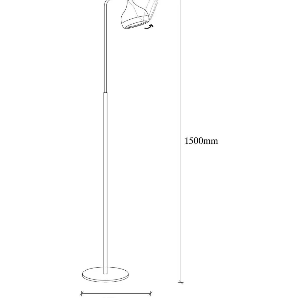 Lattiavalaisin Linento Lighting Mint 150 cm musta/kupari