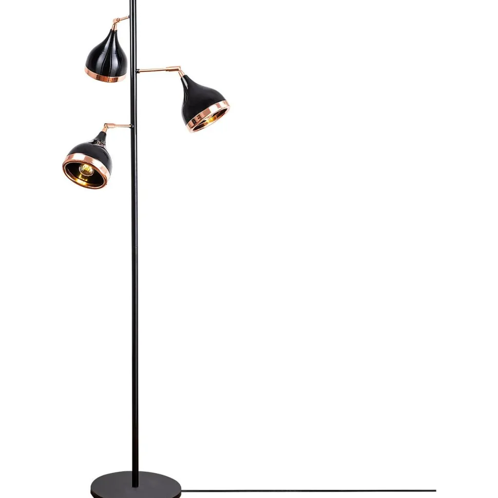 Lattiavalaisin Linento Lighting Mint 163 cm 3-osainen musta/kupari
