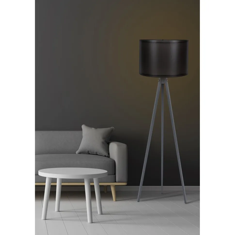 Lattiavalaisin Linento Lighting 112, musta/harmaa