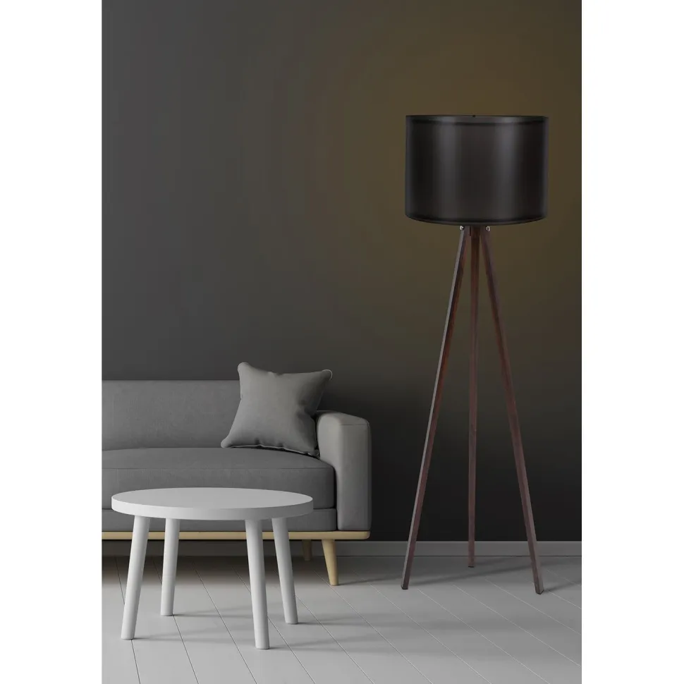 Lattiavalaisin Linento Lighting 104, musta/puu