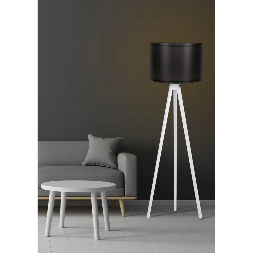Lattiavalaisin Linento Lighting 105, musta/valkoinen
