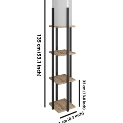 Lattiavalaisin Linento Lighting Nora 135 cm puu/musta