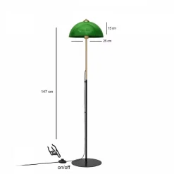 Lattiavalaisin Linento Lighting Orbit, Ø25cm, korkeus 147cm, oranssi