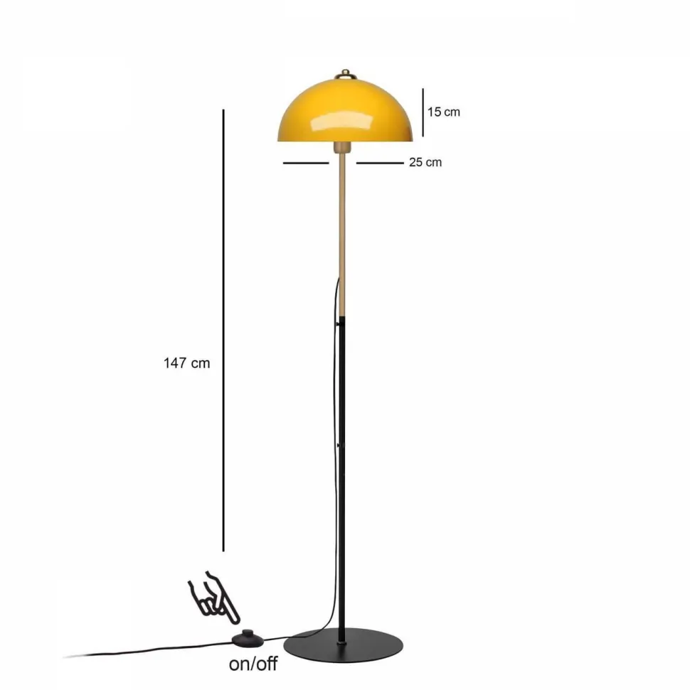 Lattiavalaisin Linento Lighting Orbit, Ø25cm, korkeus 147cm, oranssi