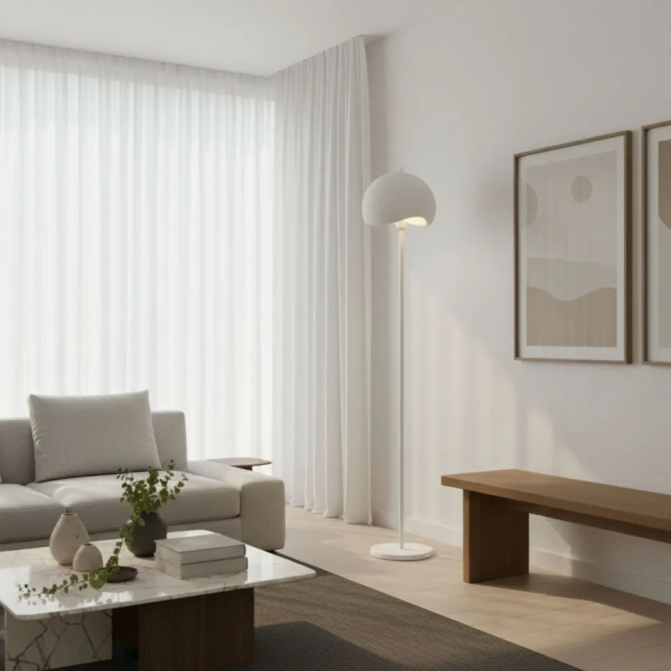 Lattiavalaisin Linento Lighting Yontu valkoinen