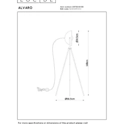 Lattiavalaisin Lucide Alvaro, 34.5x66.5cm, IP20, musta