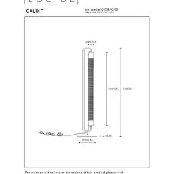 Lattiavalaisin Lucide Calixt, 25x25cm, IP20, musta