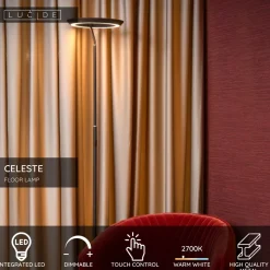 Lattiavalaisin Lucide Celeste, Ø28cm, IP20, 21W, eri värejä